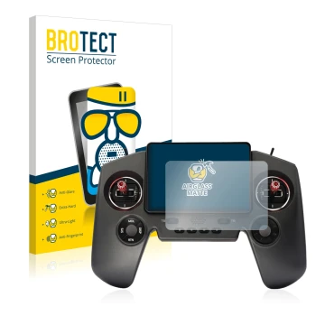 Parte frontale di una confezione del prodotto con il logo del marchio BROTECT. Accanto è raffigurato il dispositivo FrSky Twin