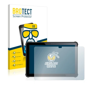 Parte frontale di una confezione del prodotto con il logo del marchio BROTECT. Accanto è raffigurato il dispositivo Oukitel RT