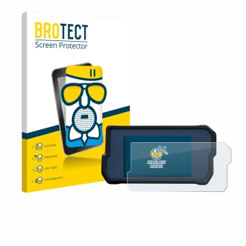 Parte frontale di una confezione del prodotto con il logo del marchio BROTECT. Accanto è raffigurato il dispositivo KTM 390 Du