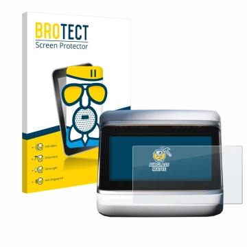 Parte frontale di una confezione del prodotto con il logo del marchio BROTECT. Accanto è raffigurato il dispositivo Tesla Mode