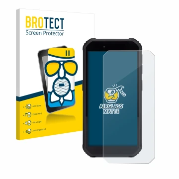 Parte frontale di una confezione del prodotto con il logo del marchio BROTECT. Accanto è raffigurato il dispositivo SkyCaddie 