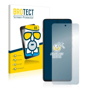 Parte frontale di una confezione del prodotto con il logo del marchio BROTECT. Accanto è raffigurato il dispositivo Motorola T