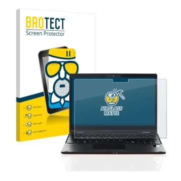 Parte frontale di una confezione del prodotto con il logo del marchio BROTECT. Accanto è raffigurato il dispositivo Fujitsu Li