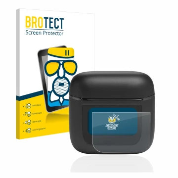 Parte frontale di una confezione del prodotto con il logo del marchio BROTECT. Accanto è raffigurato il dispositivo JBL Tour P