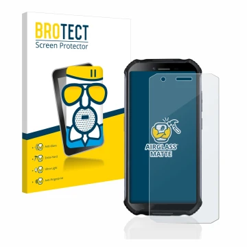 Parte frontale di una confezione del prodotto con il logo del marchio BROTECT. Accanto è raffigurato il dispositivo Doogee S41
