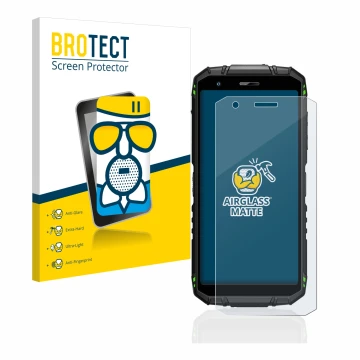 Parte frontale di una confezione del prodotto con il logo del marchio BROTECT. Accanto è raffigurato il dispositivo Doogee S41