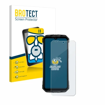 Parte frontale di una confezione del prodotto con il logo del marchio BROTECT. Accanto è raffigurato il dispositivo Doogee S10