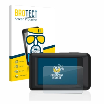 Parte frontale di una confezione del prodotto con il logo del marchio BROTECT. Accanto è raffigurato il dispositivo Hikmicro P