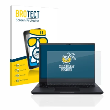 Parte frontale di una confezione del prodotto con il logo del marchio BROTECT. Accanto è raffigurato il dispositivo ASUS ProAr