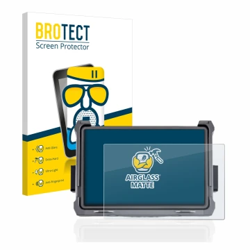 Parte frontale di una confezione del prodotto con il logo del marchio BROTECT. Accanto è raffigurato il dispositivo DJI Transm