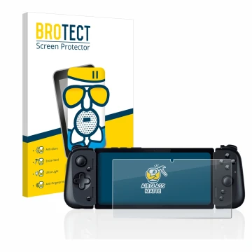 Parte frontale di una confezione del prodotto con il logo del marchio BROTECT. Accanto è raffigurato il dispositivo Razer Edge