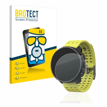 Parte frontale di una confezione del prodotto con il logo del marchio BROTECT. Accanto è raffigurato il dispositivo Suunto Ver