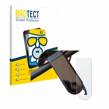 Parte frontale di una confezione del prodotto con il logo del marchio BROTECT. Accanto è raffigurato il dispositivo NIU KQi3 M