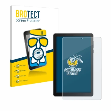 Parte frontale di una confezione del prodotto con il logo del marchio BROTECT. Accanto è raffigurato il dispositivo TCL Tab 8V