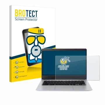 Parte frontale di una confezione del prodotto con il logo del marchio BROTECT. Accanto è raffigurato il dispositivo Acer Chrom