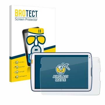 Parte frontale di una confezione del prodotto con il logo del marchio BROTECT. Accanto è raffigurato il dispositivo Zebra ET40