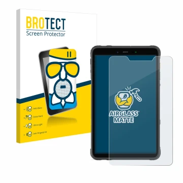 Parte frontale di una confezione del prodotto con il logo del marchio BROTECT. Accanto è raffigurato il dispositivo Ulefone Ar