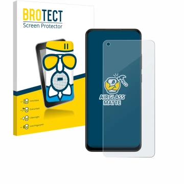 Parte frontale di una confezione del prodotto con il logo del marchio BROTECT. Accanto è raffigurato il dispositivo Oppo A78 4