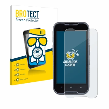 Parte frontale di una confezione del prodotto con il logo del marchio BROTECT. Accanto è raffigurato il dispositivo Datalogic 