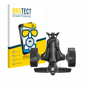 Parte frontale di una confezione del prodotto con il logo del marchio BROTECT. Accanto è raffigurato il dispositivo Motocaddy 
