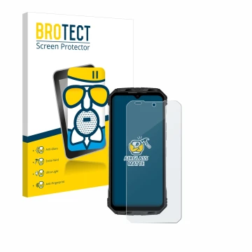 Parte frontale di una confezione del prodotto con il logo del marchio BROTECT. Accanto è raffigurato il dispositivo Doogee S11