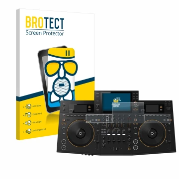 Parte frontale di una confezione del prodotto con il logo del marchio BROTECT. Accanto è raffigurato il dispositivo Pioneer OP