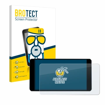 Parte frontale di una confezione del prodotto con il logo del marchio BROTECT. Accanto è raffigurato il dispositivo Zontes 350