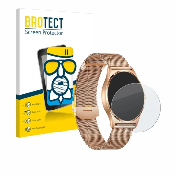 Parte frontale di una confezione del prodotto con il logo del marchio BROTECT. Accanto è raffigurato il dispositivo Xcoast X-W