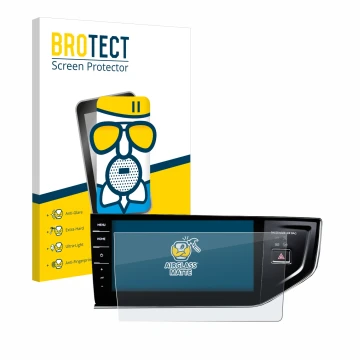 Parte frontale di una confezione del prodotto con il logo del marchio BROTECT. Accanto è raffigurato il dispositivo Volkswagen