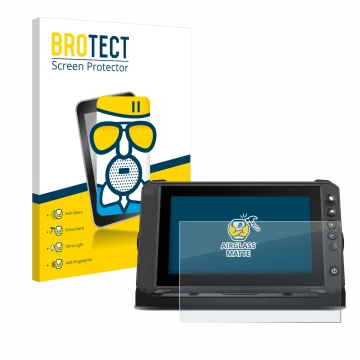 Parte frontale di una confezione del prodotto con il logo del marchio BROTECT. Accanto è raffigurato il dispositivo Lowrance E