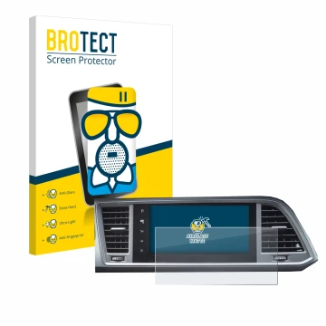Parte frontale di una confezione del prodotto con il logo del marchio BROTECT. Accanto è raffigurato il dispositivo Seat Ateca