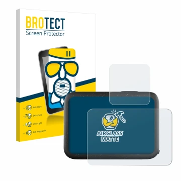 Parte frontale di una confezione del prodotto con il logo del marchio BROTECT. Accanto è raffigurato il dispositivo GoPro Hero