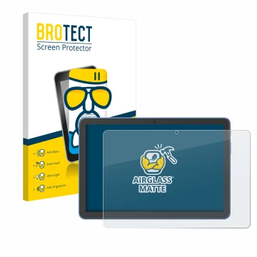 Parte frontale di una confezione del prodotto con il logo del marchio BROTECT. Accanto è raffigurato il dispositivo Amazon Fir