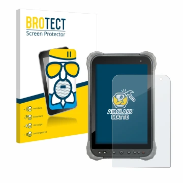 Parte frontale di una confezione del prodotto con il logo del marchio BROTECT. Accanto è raffigurato il dispositivo Juniper Sy