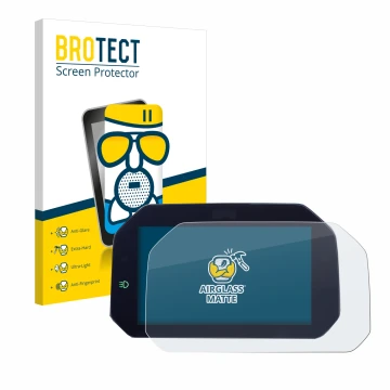 Parte frontale di una confezione del prodotto con il logo del marchio BROTECT. Accanto è raffigurato il dispositivo BMW R 1300