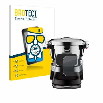 Parte frontale di una confezione del prodotto con il logo del marchio BROTECT. Accanto è raffigurato il dispositivo WMF Avantg