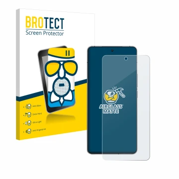 Parte frontale di una confezione del prodotto con il logo del marchio BROTECT. Accanto è raffigurato il dispositivo Vivo iQOO 