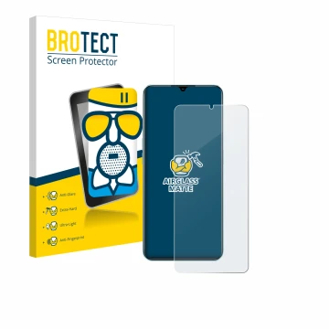 Parte frontale di una confezione del prodotto con il logo del marchio BROTECT. Accanto è raffigurato il dispositivo Oppo A78 5