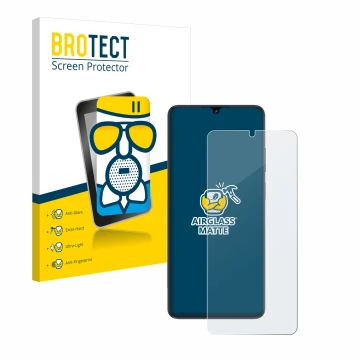 Parte frontale di una confezione del prodotto con il logo del marchio BROTECT. Accanto è raffigurato il dispositivo ZTE Blade 