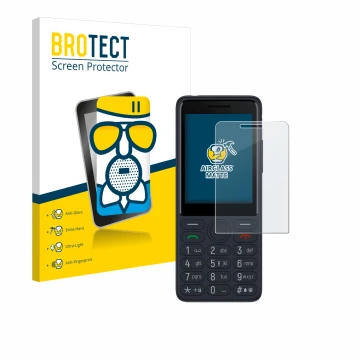 Parte frontale di una confezione del prodotto con il logo del marchio BROTECT. Accanto è raffigurato il dispositivo TCL Onetou