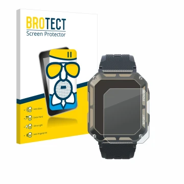Parte frontale di una confezione del prodotto con il logo del marchio BROTECT. Accanto è raffigurato il dispositivo Blackview 