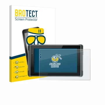 Parte frontale di una confezione del prodotto con il logo del marchio BROTECT. Accanto è raffigurato il dispositivo Hugerock X