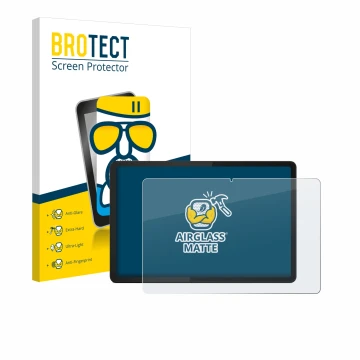 Parte frontale di una confezione del prodotto con il logo del marchio BROTECT. Accanto è raffigurato il dispositivo Lenovo Tab