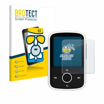 Parte frontale di una confezione del prodotto con il logo del marchio BROTECT. Accanto è raffigurato il dispositivo Majority M