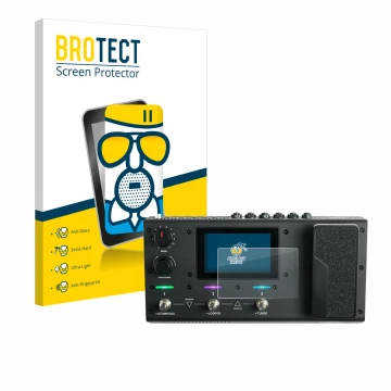 Parte frontale di una confezione del prodotto con il logo del marchio BROTECT. Accanto è raffigurato il dispositivo Headrush M