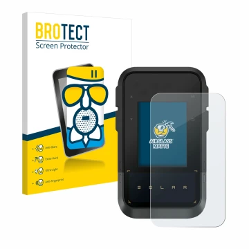 Parte frontale di una confezione del prodotto con il logo del marchio BROTECT. Accanto è raffigurato il dispositivo Garmin eTr