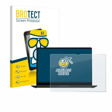 Parte frontale di una confezione del prodotto con il logo del marchio BROTECT. Accanto è raffigurato il dispositivo Samsung Ga