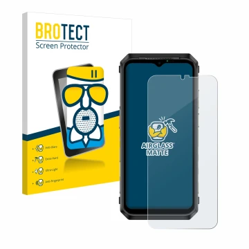 Parte frontale di una confezione del prodotto con il logo del marchio BROTECT. Accanto è raffigurato il dispositivo Ulefone Po