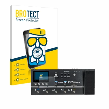 Parte frontale di una confezione del prodotto con il logo del marchio BROTECT. Accanto è raffigurato il dispositivo Boss GX-10