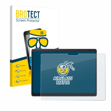 Parte frontale di una confezione del prodotto con il logo del marchio BROTECT. Accanto è raffigurato il dispositivo Microsoft 